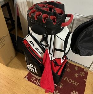 ASIK Echo Red & White Golf Stand Bag